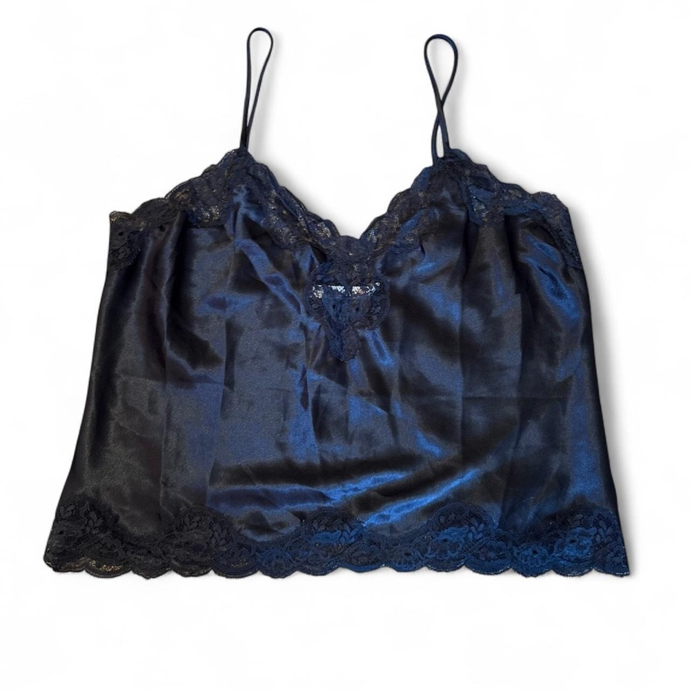Victoria's Secret Navy Blue Lace Chemise